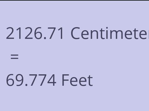 2126.71 CM TO FEET