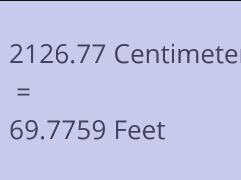 2126.77 CM TO FEET