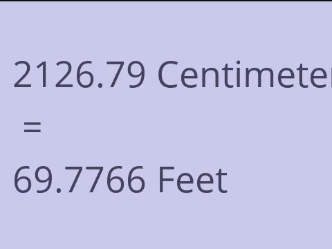 2126.79 CM TO FEET