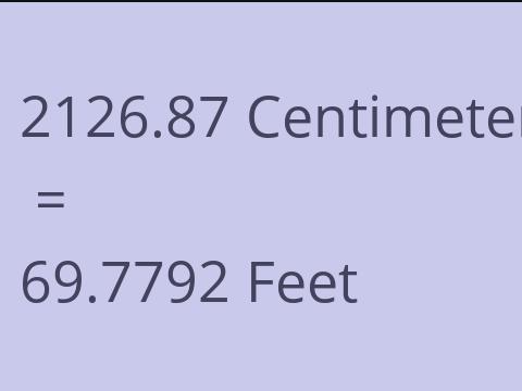 2126.87 CM TO FEET
