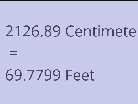 2126.89 CM TO FEET