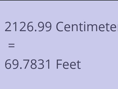 2126.99 CM TO FEET