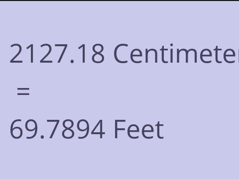 2127.18 CM TO FEET