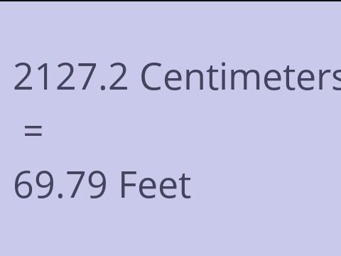 2127.2 CM TO FEET