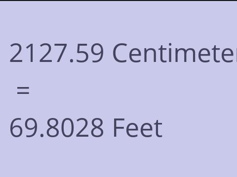 2127.59 CM TO FEET