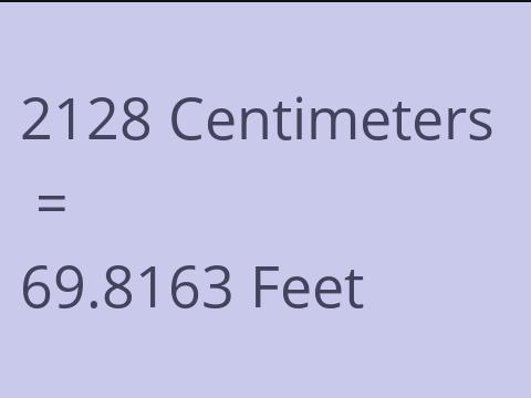 2128 CM TO FEET