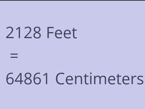 2128 FEET TO CM