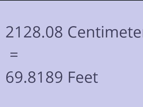 2128.08 CM TO FEET
