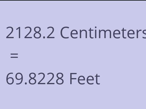 2128.2 CM TO FEET