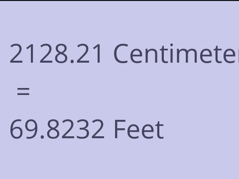 2128.21 CM TO FEET