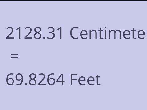 2128.31 CM TO FEET