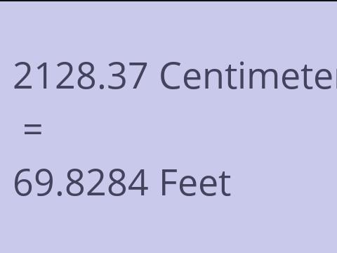 2128.37 CM TO FEET