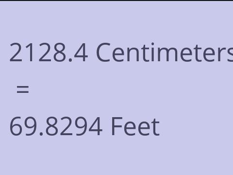 2128.4 CM TO FEET