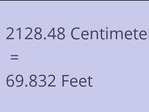 2128.48 CM TO FEET