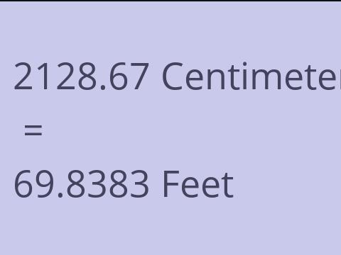 2128.67 CM TO FEET