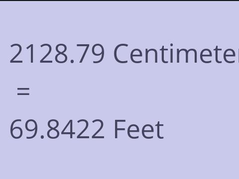 2128.79 CM TO FEET