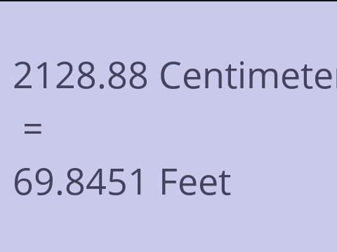 2128.88 CM TO FEET