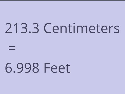 213.3 CM TO FEET