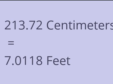 213.72 CM TO FEET