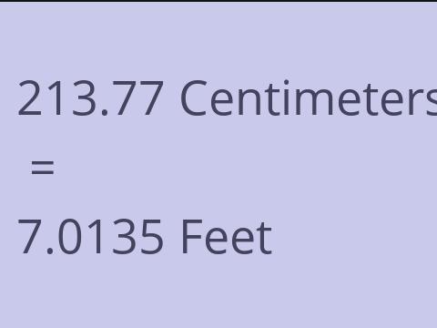 213.77 CM TO FEET