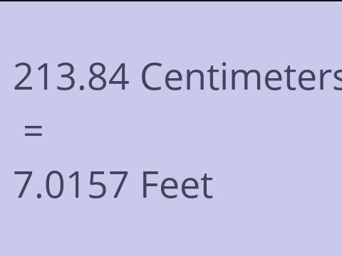 213.84 CM TO FEET