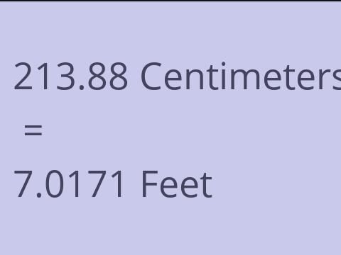 213.88 CM TO FEET