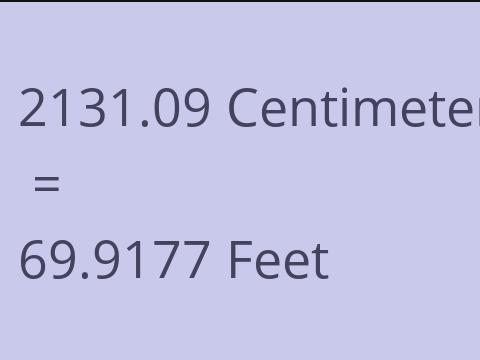 2131.09 CM TO FEET