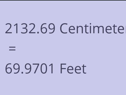 2132.69 CM TO FEET
