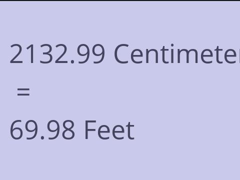 2132.99 CM TO FEET