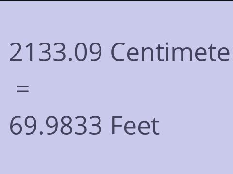 2133.09 CM TO FEET