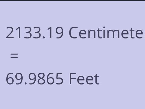 2133.19 CM TO FEET