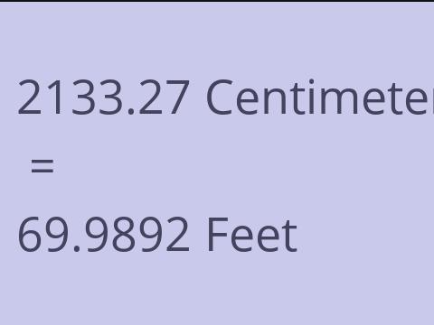 2133.27 CM TO FEET