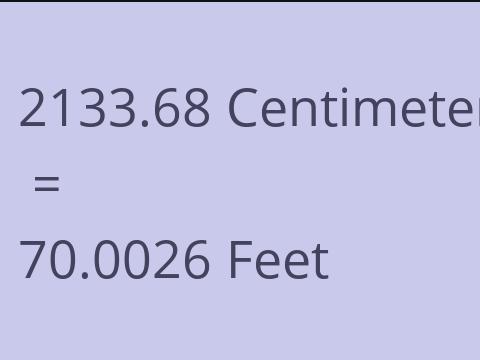 2133.68 CM TO FEET
