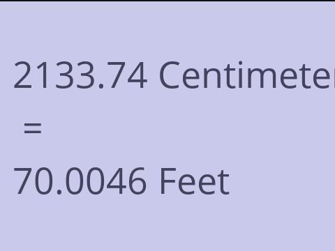 2133.74 CM TO FEET