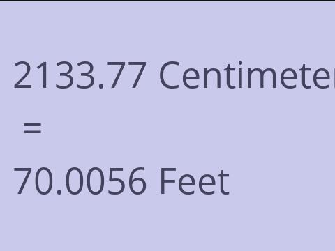2133.77 CM TO FEET