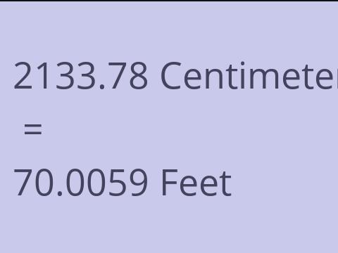 2133.78 CM TO FEET