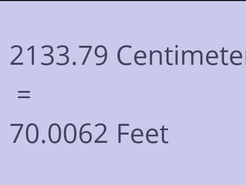 2133.79 CM TO FEET