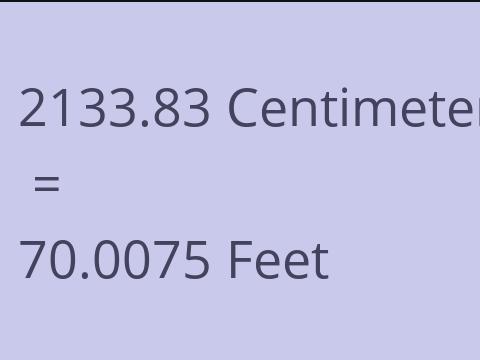 2133.83 CM TO FEET