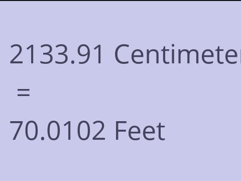 2133.91 CM TO FEET