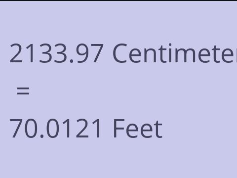 2133.97 CM TO FEET