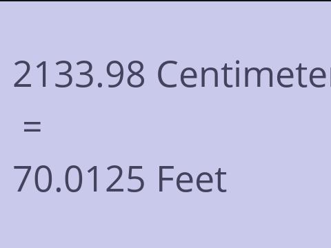 2133.98 CM TO FEET