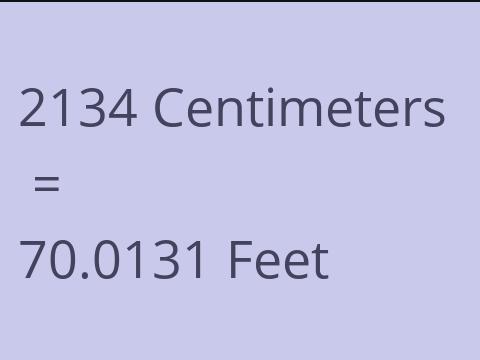 2134 CM TO FEET