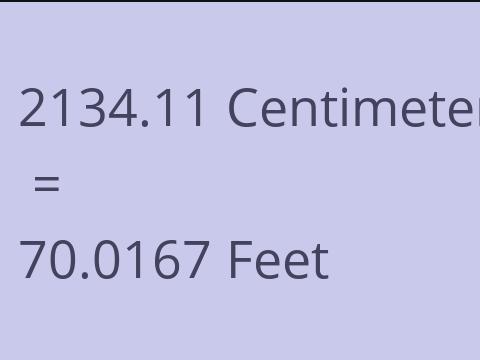 2134.11 CM TO FEET