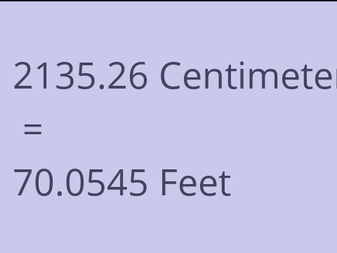 2135.26 CM TO FEET