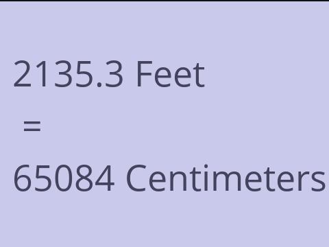 2135.3 FEET TO CM