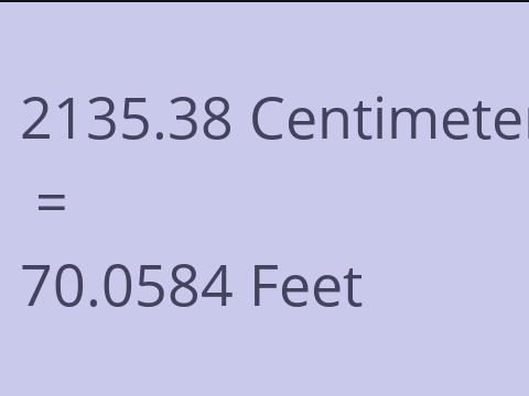 2135.38 CM TO FEET