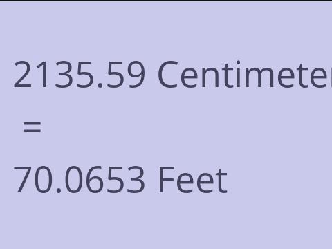 2135.59 CM TO FEET