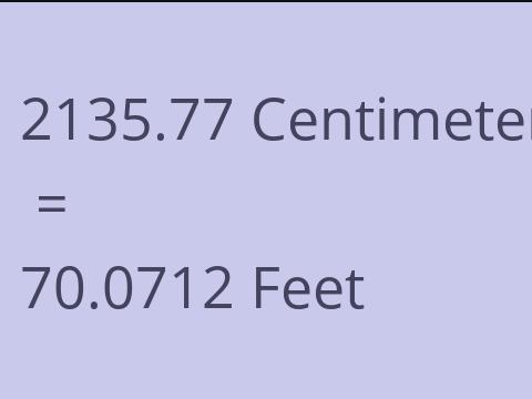 2135.77 CM TO FEET