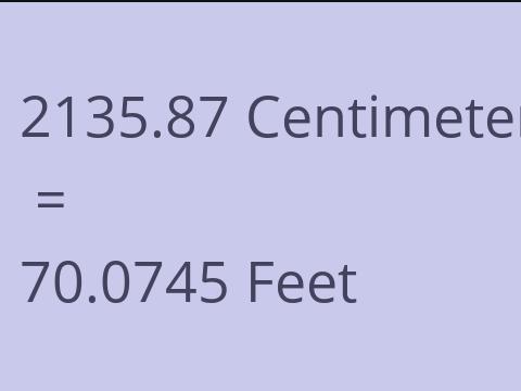 2135.87 CM TO FEET