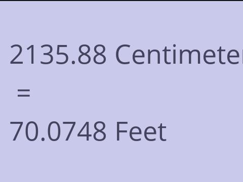 2135.88 CM TO FEET